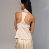 Pearled Ivory Mandarin Top