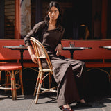 Twany Brown Twisted Shirt & Pants