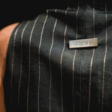 Blackened Pinstripe Vest & Pant Set