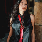 Blackened Pinstripe Vest & Pant Set