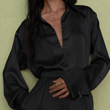 Black Deep Neck Shirt