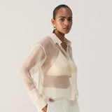 Ivory Organza Shirt