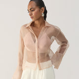 Nude Organza Shirt