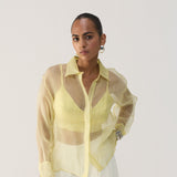 Butter Yellow Organza Shirt
