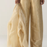 Ivory Tiger Print Barrel Pants