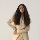 Ivory Organza Blazer