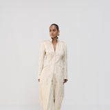 Cream Long Jacket Set