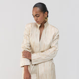 Cream Long Jacket Set