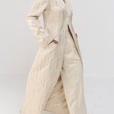 Cream Long Jacket Set