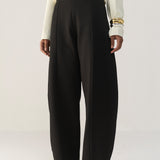 Black Ponte Barrel Pants