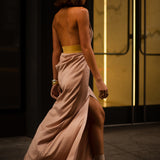 Bare Pink Halter Dress