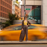 Tender Yellow Scoop Neck Bodysuit & High Rise Flowy Pants
