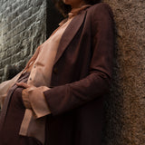 Morel Pantsuit & Sheer Shirt