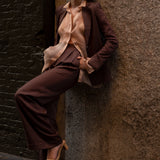 Morel Pantsuit & Sheer Shirt