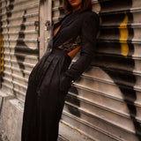 Black Iris Open Back Jumpsuit