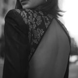 Black Iris Open Back Jumpsuit