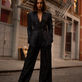 Black Iris Open Back Jumpsuit