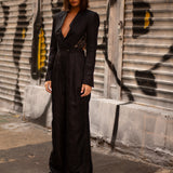 Black Iris Open Back Jumpsuit