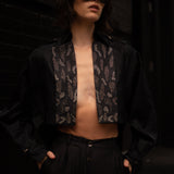 Black Iris Cropped Trench & Sleek Pants