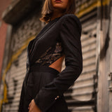 Black Iris Open Back Jumpsuit