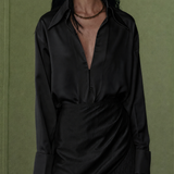Black Deep Neck Shirt