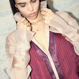 Plum Pinstripe Double Layered Vest & Pants