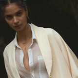 Butter Cream Shawl Collar Jacket & Pencil Skirt