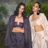 Aubergine Gleam Pinstripe Pantsuit