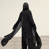 Black Onyx Georgette Top & Pants