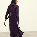 Aubergine Gleam Georgette Top & Pants