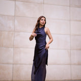 Prajakta Koli x Evening Blue Cowl Set