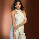 Shilpa Shetty x Butter Cream Halter Set