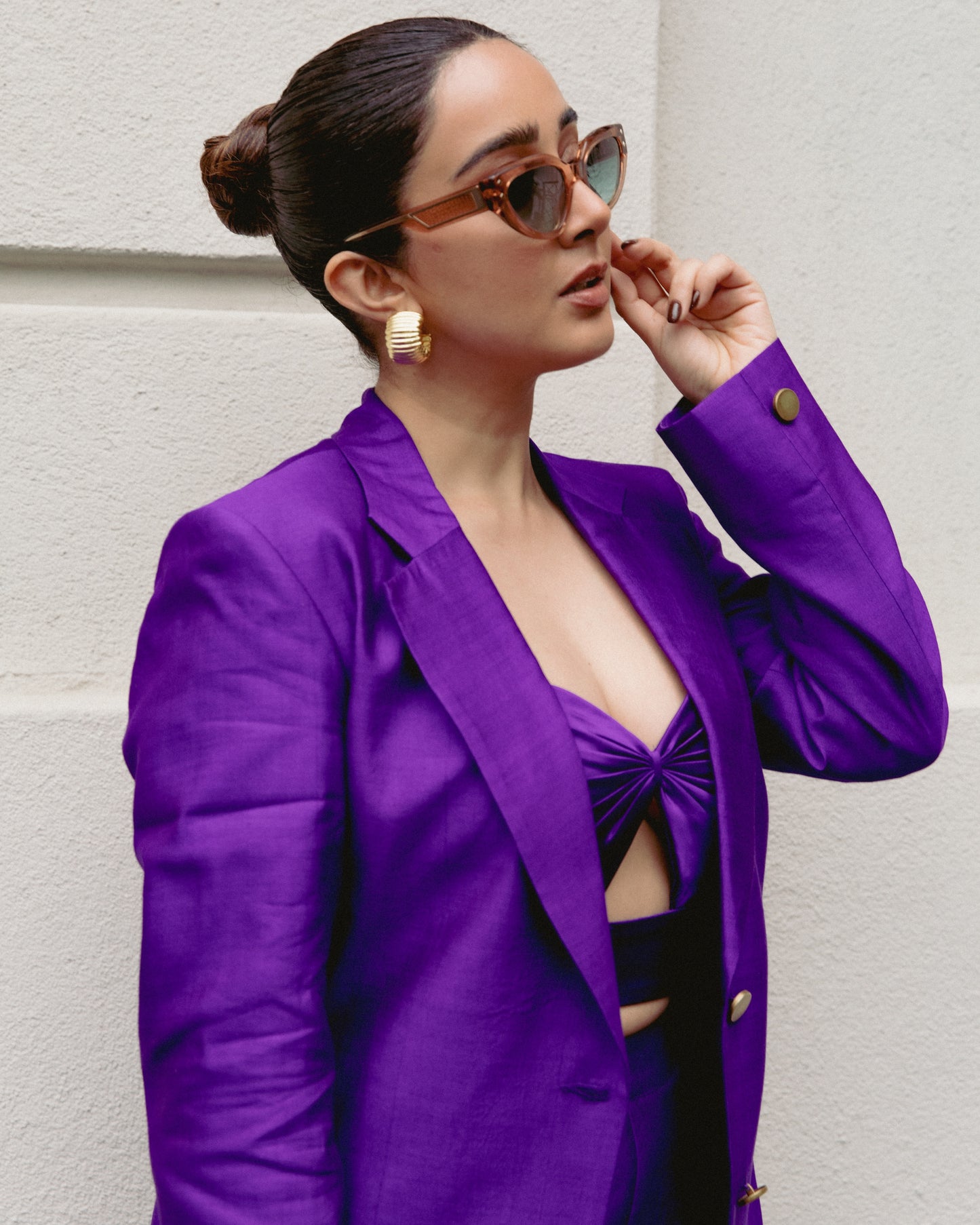 Ultra Violet Long Jacket Set