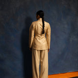 Ivory Curved Trousers