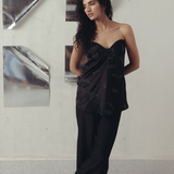 Black Iris Embroired Corset & Pants