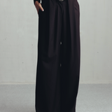 Seal Brown Waist Pleated Trousers