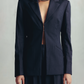 Gray Contours Pinstripe Hourglass Blazer