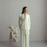 Antique White Crepe Pants