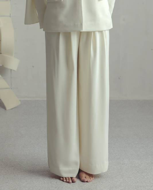 Antique White Crepe Pants