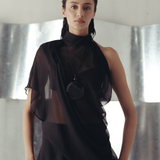 Bristol Black Sheer Top