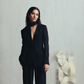 Bristol Black Scarf Blazer