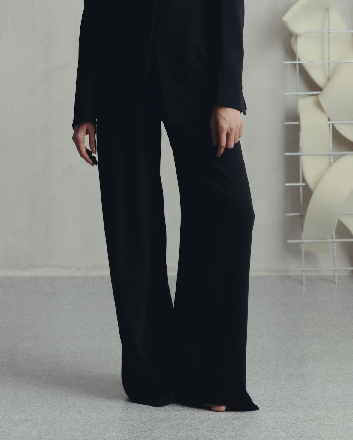Bristol Black Crepe Trousers
