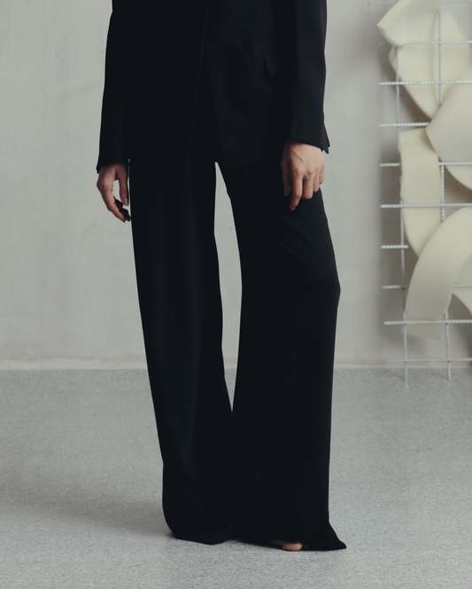 Bristol Black Crepe Trousers