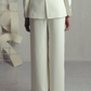 Antique White Crepe Pants