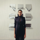 Evening Blue Funnel Neck Jacket