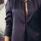 Evening Blue Funnel Neck Jacket