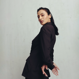 Seal Brown Cut Out Lapel Blazer