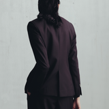 Seal Brown Cut Out Lapel Blazer