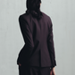 Seal Brown Cut Out Lapel Blazer