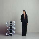 Seal Brown Cut Out Lapel Blazer